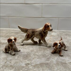 Japanese Ceramic Dog Figurine Set - Decorative Dogs for Home